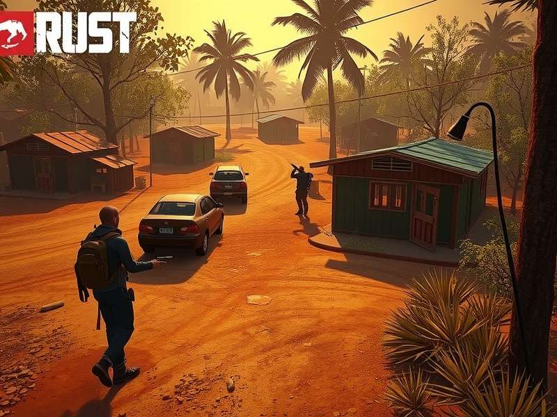 Rust PS4 gameplay screenshot showing a player in combat