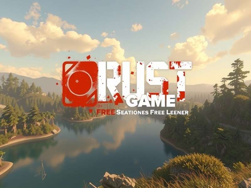 Rust gameplay screenshot showing a player building a base in a forest