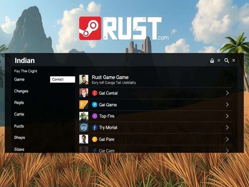 Rust Game Steam Charts Visualization showing player trends