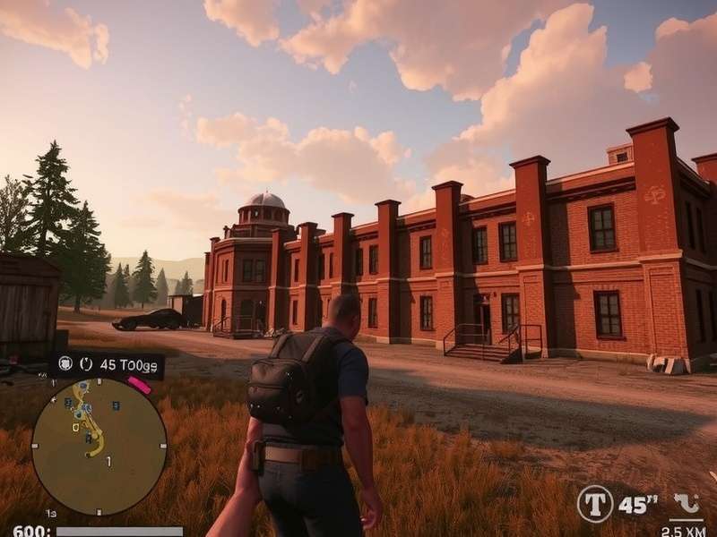 Rust gameplay screenshot showing a French server base