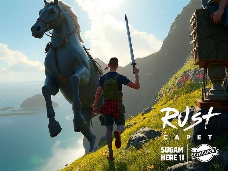 Rust Game multiplayer raiding and combat scene