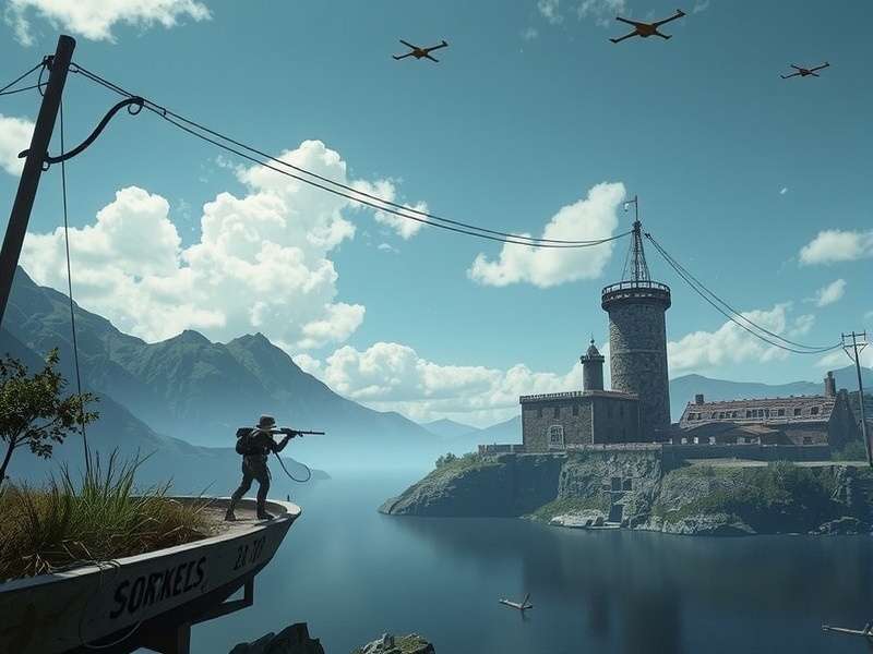 Rust Game Survival Scene showing player base building and crafting system