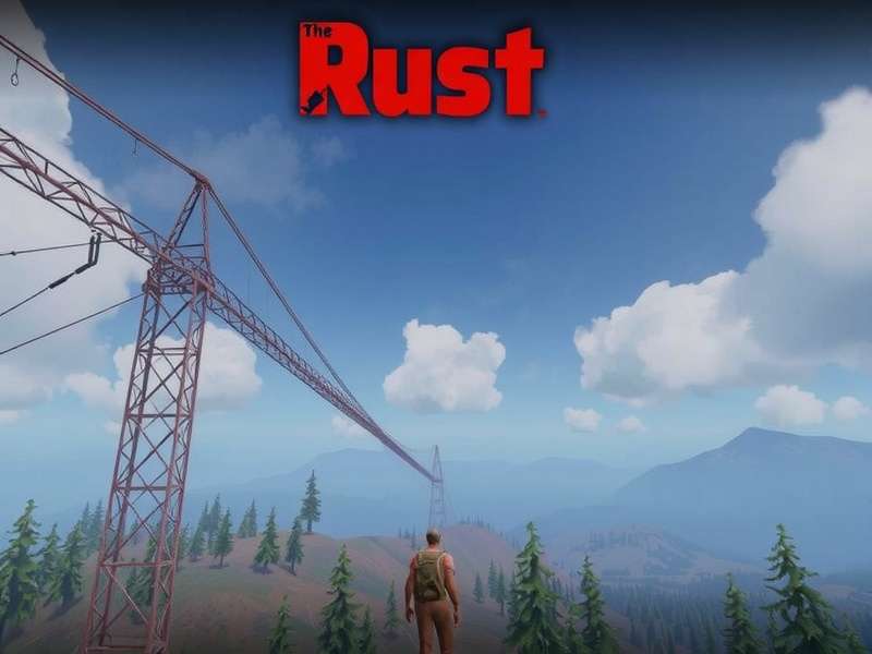 Rust gameplay screenshot showing base building and PVP action