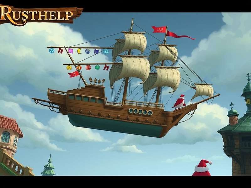 A player standing atop a Rust base at sunset, overlooking the landscape