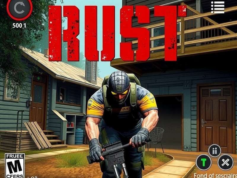 Rust Game Survival Environment with abandoned structures