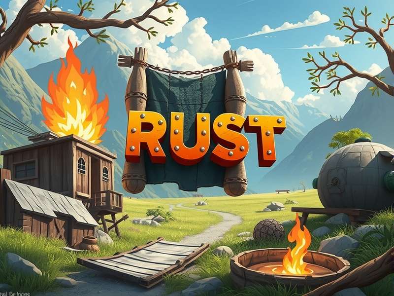 Rust Game Price Steam guide banner showing survival gameplay and pricing tips for Indian players