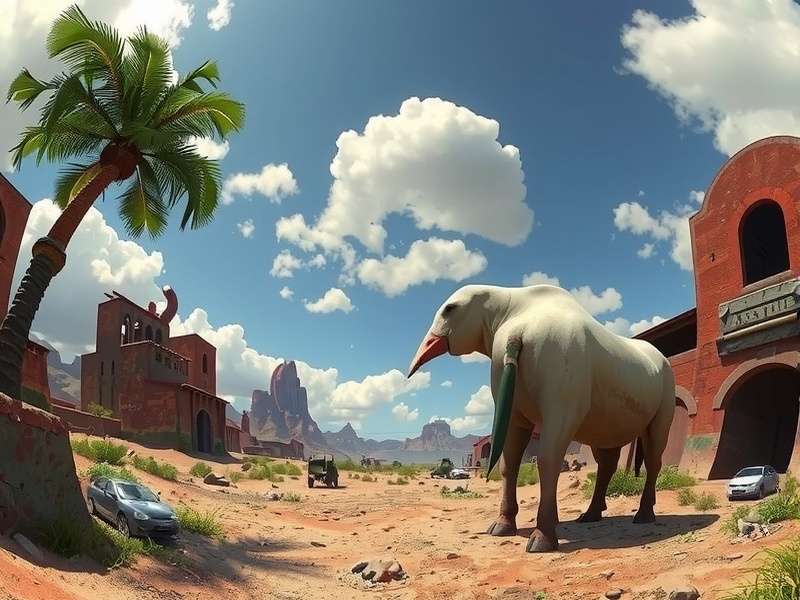 Rust Game PC expansive open world survival scene with mountains and bases