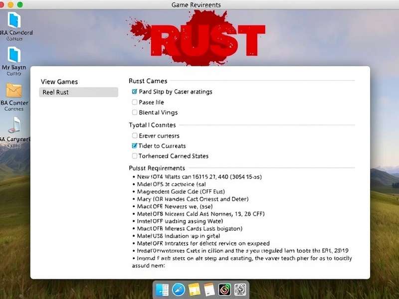 Rust game running on a MacBook Pro with high settings in an Indian gaming setup