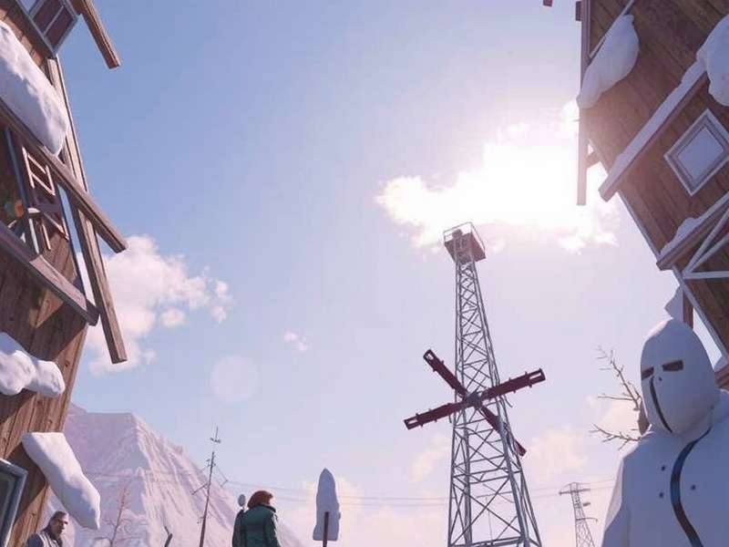 Rust Game survival landscape with player base and helicopter in the distance